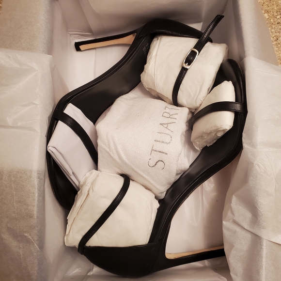 Stuart Weitzman Nudistsong High Heel Stiletto Black Calf Leather Size 8 - Picture 10 of 10